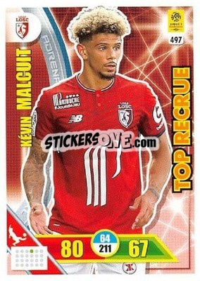 Sticker Kévin Malcuit - FOOT 2017-2018. Adrenalyn XL n. 497 - Panini