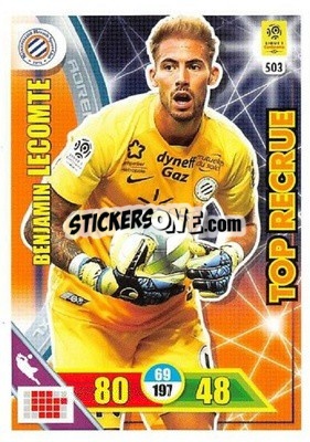 Sticker Benjamin Lecomte - FOOT 2017-2018. Adrenalyn XL n. 503 - Panini