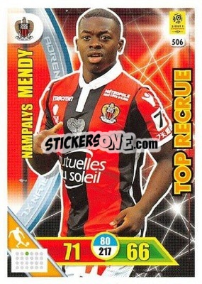Sticker Nampalys Mendy - FOOT 2017-2018. Adrenalyn XL n. 506 - Panini