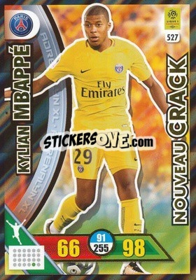 Sticker Kylian Mbappé - FOOT 2017-2018. Adrenalyn XL n. 527 - Panini