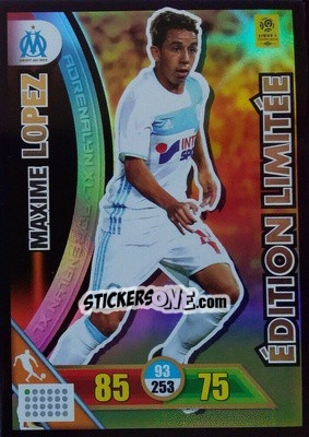 Sticker Maxime Lopez - FOOT 2017-2018. Adrenalyn XL - Panini