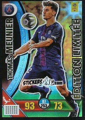 Sticker Thomas Meunier - FOOT 2017-2018. Adrenalyn XL - Panini