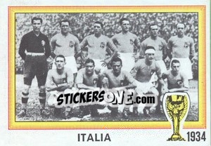 Figurina Italia 1934 - World Cup Story - Panini