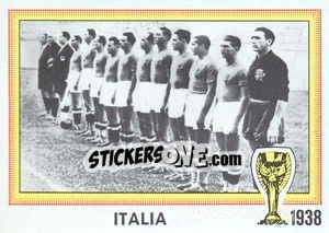 Figurina Italia 1938 - World Cup Story - Panini