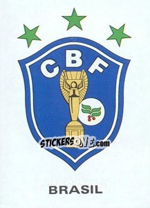 Cromo Brasil Badge - World Cup Story - Panini