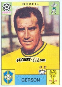 Cromo Gerson (Brasil) - World Cup Story - Panini