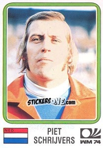 Sticker Piet Schrijvers (Nederland) - World Cup Story n. 77 - Panini