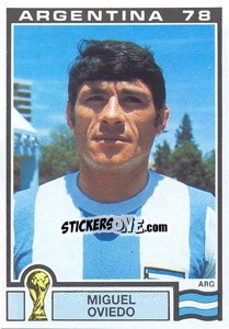 Figurina Miguel Oviedo (Argentina) - World Cup Story - Panini