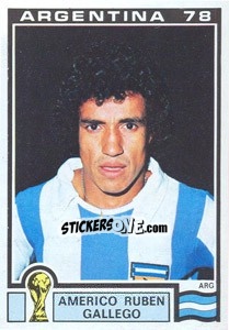 Sticker Americo Ruben Gallego (Argentina) - World Cup Story n. 100 - Panini