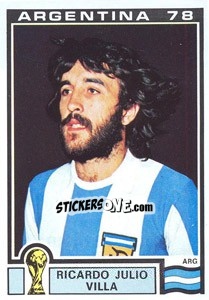 Cromo Ricardo Julio Villa (Argentina) - World Cup Story n. 104 - Panini
