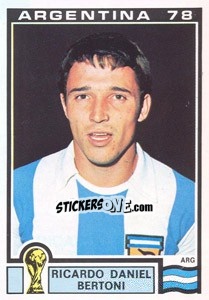 Cromo Ricardo Daniel Bertoni (Argentina) - World Cup Story - Panini