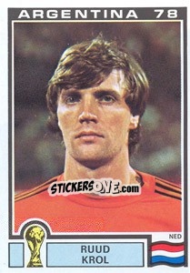 Sticker Ruud Krol (Nederland) - World Cup Story n. 115 - Panini