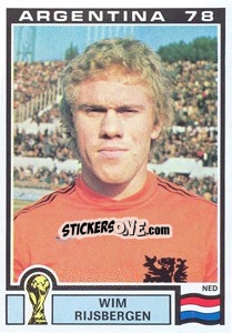 Figurina Wim Rijsbergen (Nederland) - World Cup Story n. 116 - Panini
