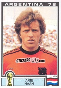 Sticker Arie Haan (Nederland) - World Cup Story n. 121 - Panini