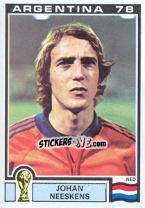 Sticker Jonas Neeskens (Nederland) - World Cup Story n. 123 - Panini