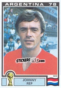 Cromo Johnny Rep (Nederland) - World Cup Story n. 124 - Panini
