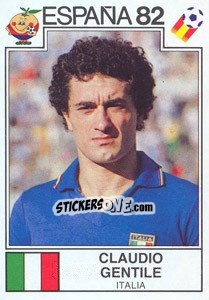 Sticker Claudio Gentile (Italy) - World Cup Story n. 128 - Panini