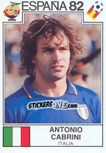 Sticker Antonio Cabrini (Italy) - World Cup Story n. 129 - Panini