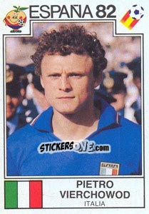 Sticker Pietro Vierchowod (Italy) - World Cup Story n. 133 - Panini