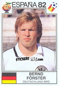 Sticker Bernd Forster (BRD) - World Cup Story n. 148 - Panini