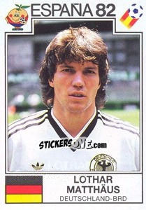 Sticker Lothar Matthaus (BRD) - World Cup Story n. 155 - Panini