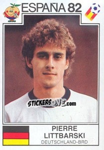 Sticker Pierre Littbarski (BRD) - World Cup Story n. 156 - Panini