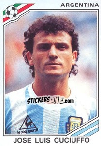 Cromo Jose Luis Cuciuffo (Argentina) - World Cup Story - Panini