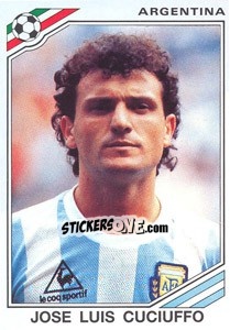 Figurina Jose Luis Cuciuffo (Argentina) - World Cup Story n. 162 - Panini