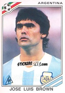 Sticker Jose Luis Brown (Argentina) - World Cup Story - Panini