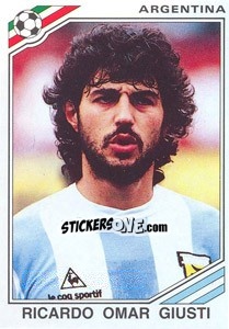 Sticker Ricardo Omar Giusti (Argentina) - World Cup Story n. 167 - Panini