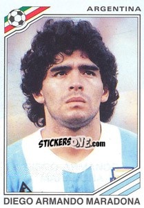 Sticker Diego Armando Maradona (Argentina) - World Cup Story n. 171 - Panini