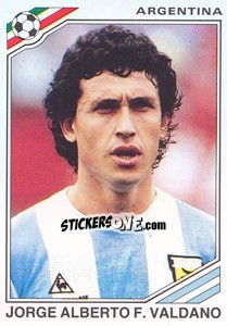 Sticker Jorge Alberto F. Valdano (Argentina) - World Cup Story - Panini