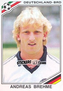 Sticker Andreas Brehme (BRD) - World Cup Story n. 180 - Panini