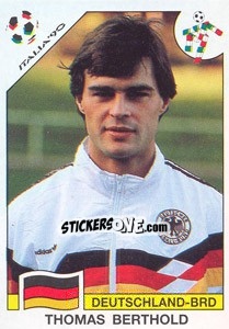 Sticker Thomas Berthold (BRD) - World Cup Story n. 196 - Panini