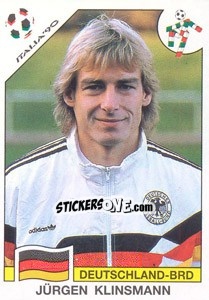 Sticker Jurgen Klinsmann (BRD) - World Cup Story n. 210 - Panini