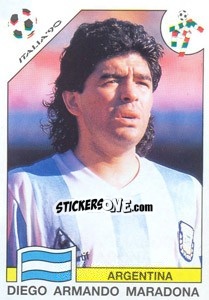 Sticker Diego Armando Maradona (Argentina) - World Cup Story n. 224 - Panini