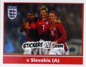 Figurina Ashley Cole / Beckham / Butt (v Slovakia Away) - England 2004 - Merlin
