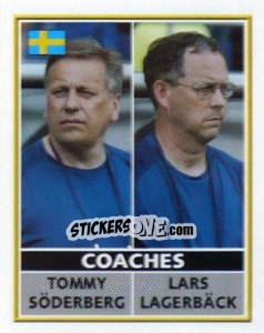 Sticker Tommy Söderberg / Lars Lagerbäck (Coach) - England 2004 n. 239 - Merlin