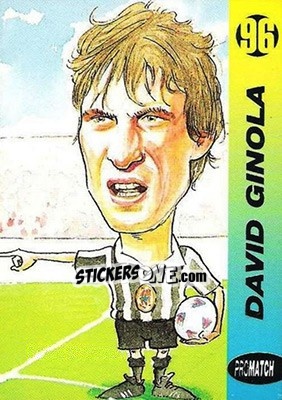 Sticker David Ginola - 1996 Series 1 n. 4 - Promatch