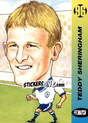 Sticker Teddy Sheringham - 1996 Series 1 n. 19 - Promatch