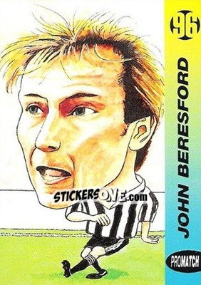 Sticker John Beresford - 1996 Series 1 - Promatch