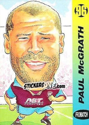 Sticker Paul McGrath - 1996 Series 1 n. 154 - Promatch