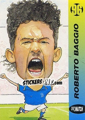 Sticker Roberto Baggio - 1996 Series 1 n. EUR2 - Promatch