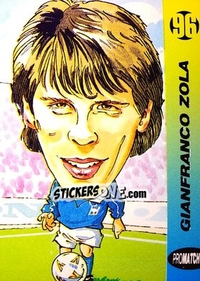 Sticker Gianfranco Zola - 1996 Series 1 - Promatch