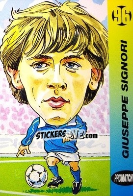 Sticker Giuseppe Signori - 1996 Series 1 - Promatch