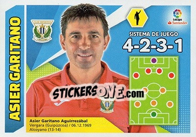 Sticker ENTRENADOR LEGANéS - Asier Garitano (26) - Liga Spagnola 2017-2018 n. 26 - Colecciones ESTE