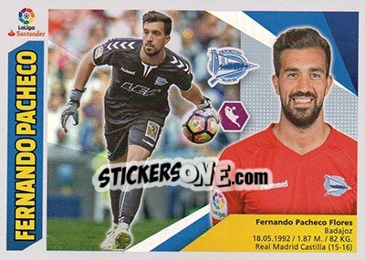 Sticker Fernando Pacheco (1) - Liga Spagnola 2017-2018 - Colecciones ESTE