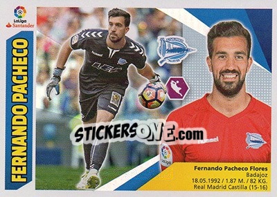 Sticker Fernando Pacheco (1) - Liga Spagnola 2017-2018 n. 41 - Colecciones ESTE