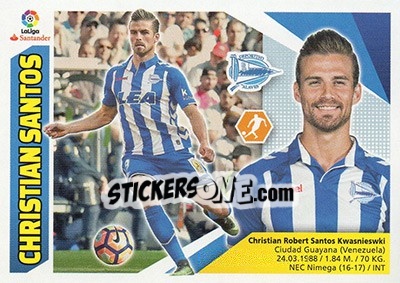 Sticker Christian Santos (11) - Liga Spagnola 2017-2018 n. 52 - Colecciones ESTE