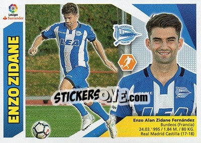 Sticker Enzo Zidane (12) - Liga Spagnola 2017-2018 - Colecciones ESTE